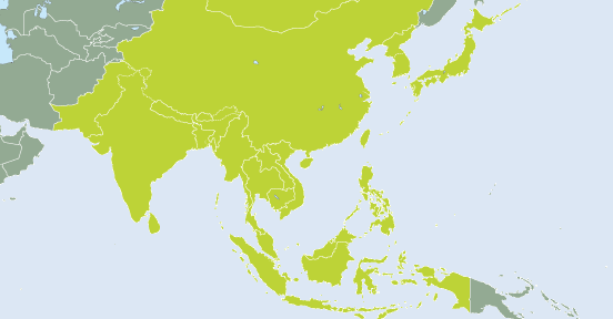 area map（Asia）