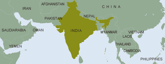 area map（India）
