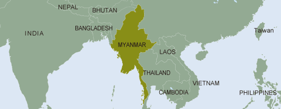 area map（Myanmar）
