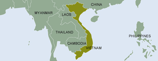 area map（Vietnam）