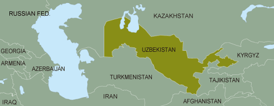area map（Uzbekistan）