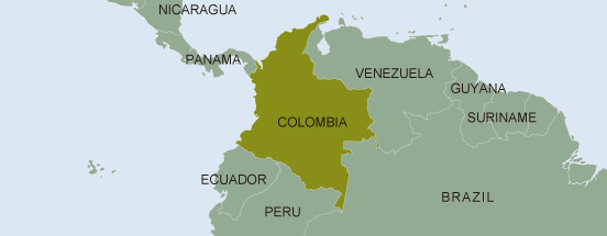 area map（Colombia）