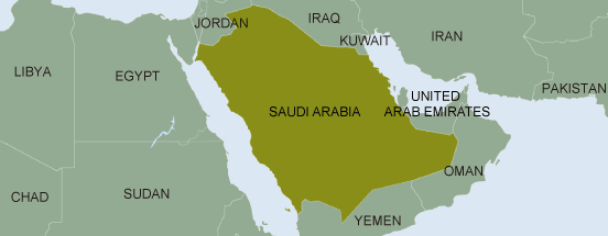 area map（Saudi Arabia）