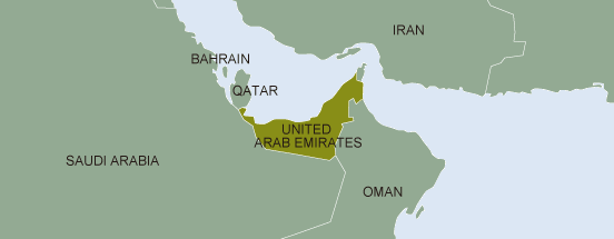area map（United Arab Emirates）