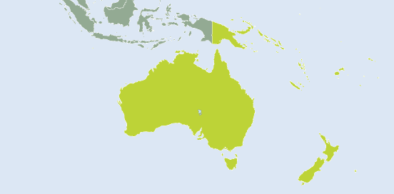 area map（Oceania）