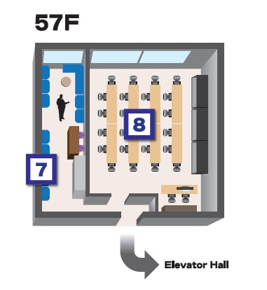 Layout of the 57th floor